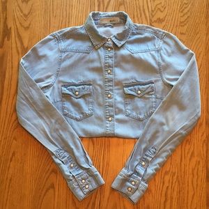 TOPSHOP chambray button down